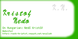 kristof nedo business card